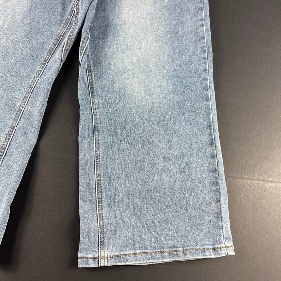 Judy Blue Jeans Women's 34x23* Wide Leg Crop High Rise Blue Stretch Denim Tag 32 - Picture 5 of 16